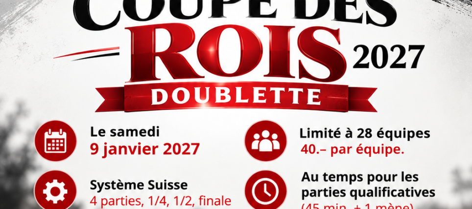 Coupe des Rois 2027 Doublette