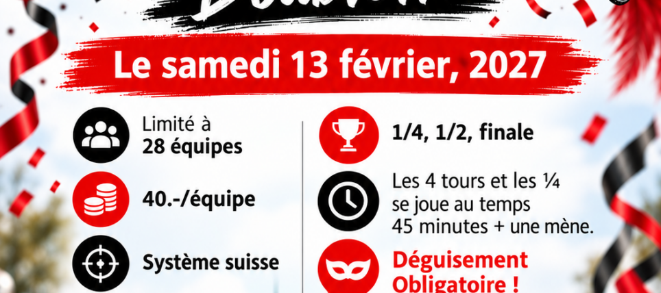 Coupe Carnaval 2027 – Doublette