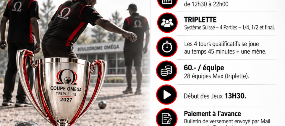 Coupe Omega – Triplette 2027